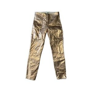L’Agence Margot High Rise Skinny Metallic Jeans